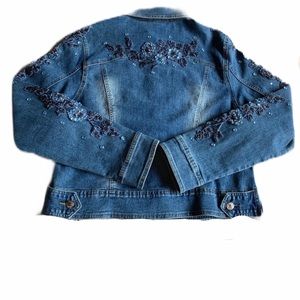 Kaity Denim Jacket with Beaded Embellishments